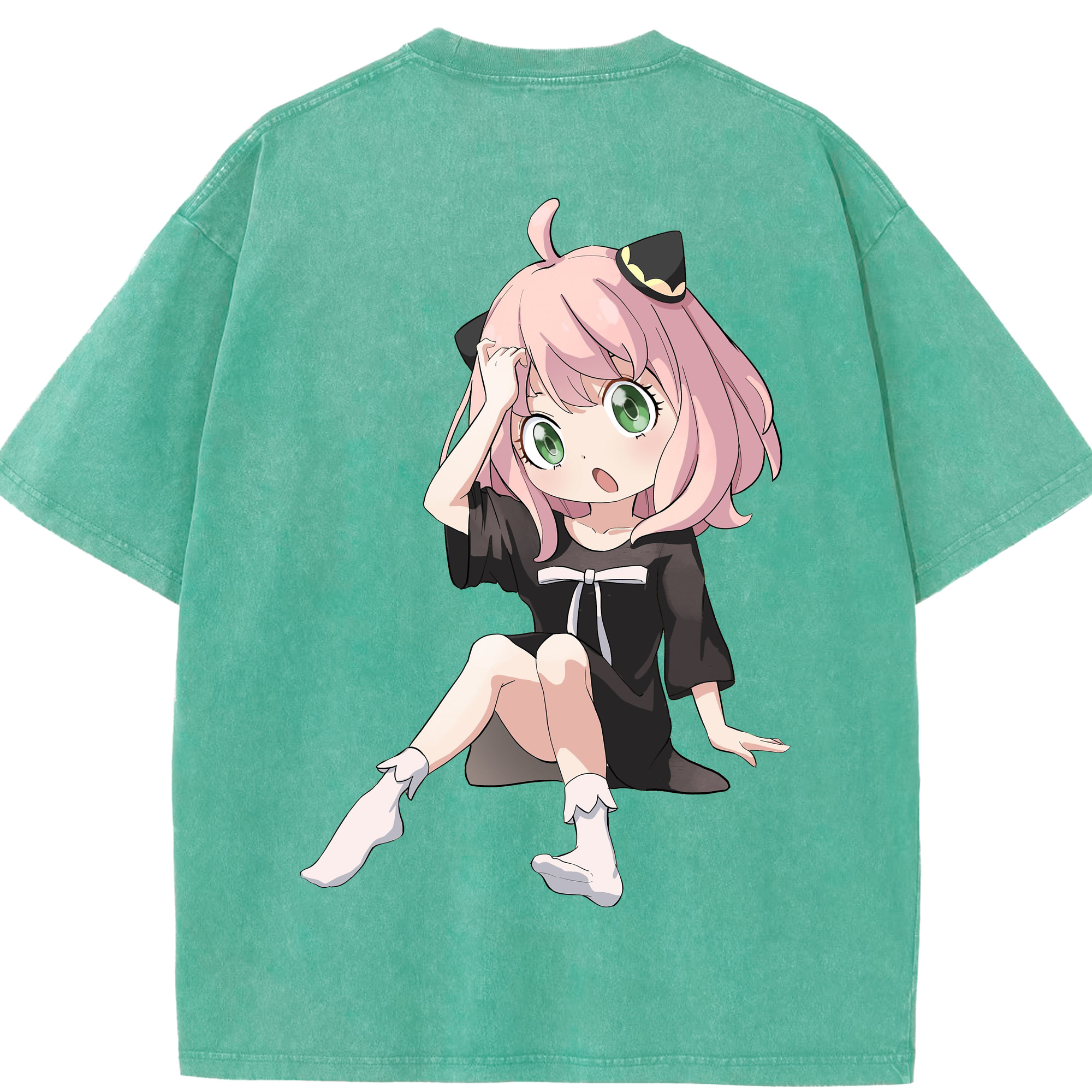 （画像用） SPY×FAMILY间谍家家酒 綿100% ヴィンテージ風 半袖Tシャツ（背面プリント）